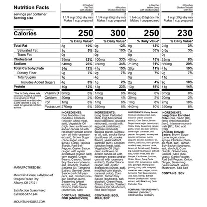 Mountain House Asian Inspired Freeze Dried Kit, 24-Count (48 Total Servings)